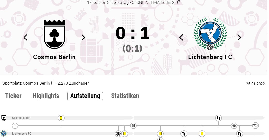 OL_Lichtenberg's tweet photo. Eine Rückrunde zum verlieben. 😍 
Erneut schlagen wir den Tabellenvierten, diesmal Cosmos Berlin - 0:1 (#Carrasco '44). #onlineliga https://t.co/Yi1iF6CyHs