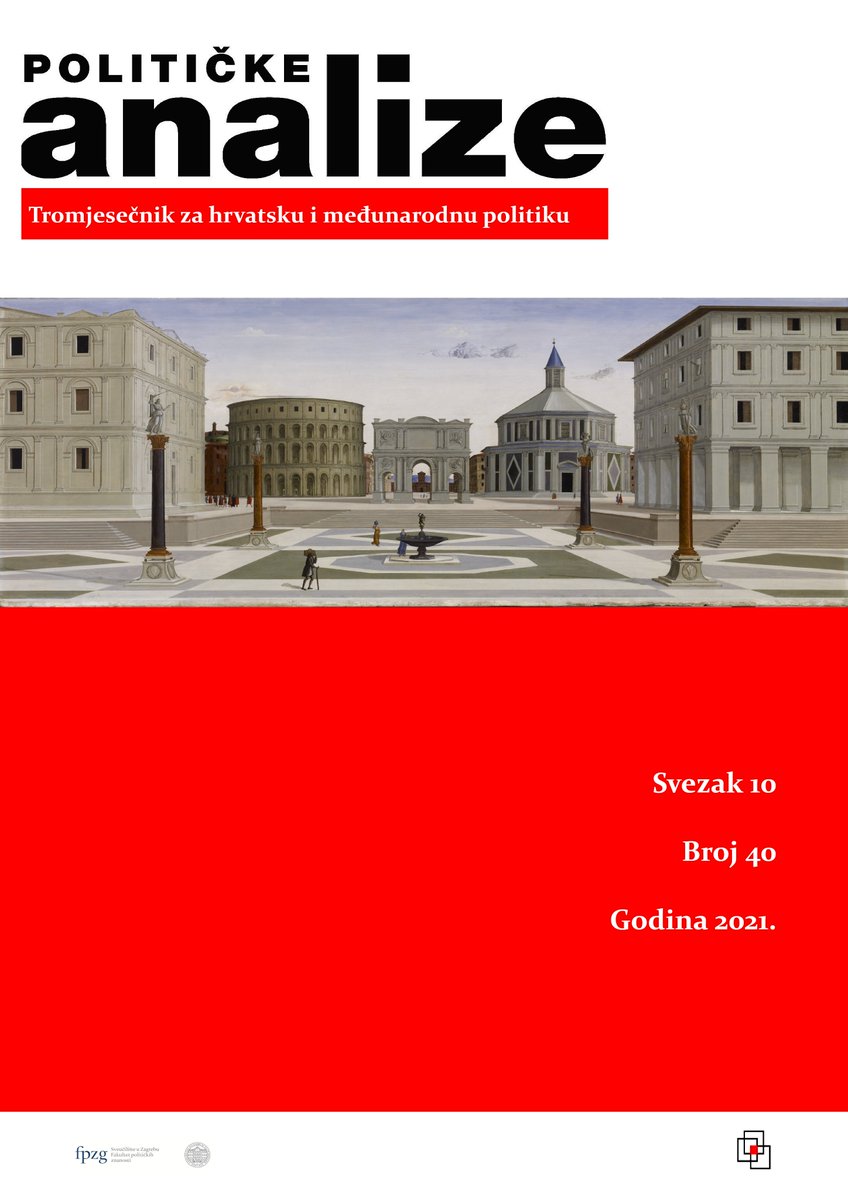 Objavljen je novi, 40. broj Političkih analiza. Čitajte o političkoj korektnosti, epistemičkim mjehurima, trendovima javnoga mnijenja, izbornoj izlaznosti i njemačkim izborima. hrcak.srce.hr/broj/21012
#polsci #politologija <a href="/PolitologijaRH/">Hrvatsko politološko društvo</a>  <a href="/FPZGhr/">Političke znanosti</a>