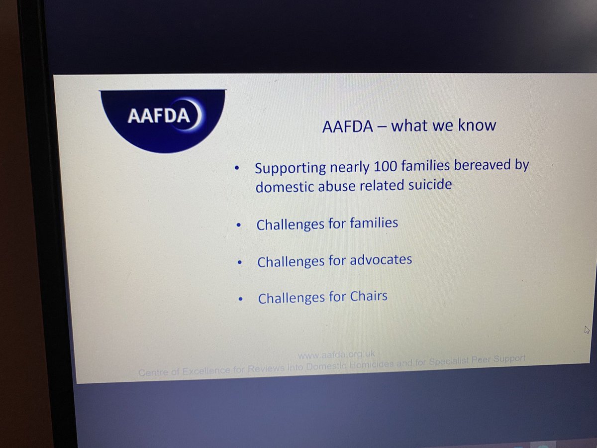 ISACnov2012's tweet photo. Currently in excellent & fundamental training by #AAFDA @FMullaneAAFDA on #domesticabuse links to #suicide & unexplained deaths. #DHR #stalking #coercivecontrol #trauma https://t.co/hV8k7TPSk5