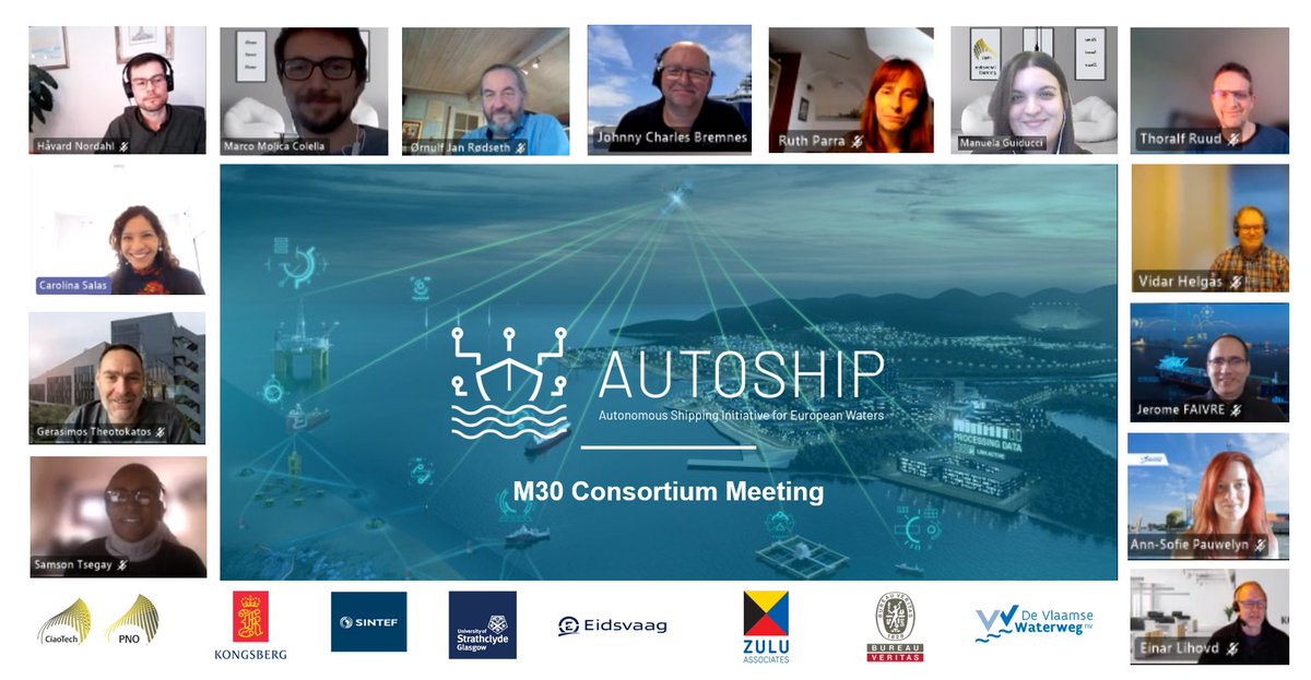 Another successful meeting of the Autoship project took place yesterday! <a href="/PNO_IT/">PNO Innovation Italy</a> virtually gathered all the partners of the initiative to discuss the latest progresses and the outcomes expected for the future months 👉 lnkd.in/eSUdAESP 
#EUTransport #autonomousship #H2020
