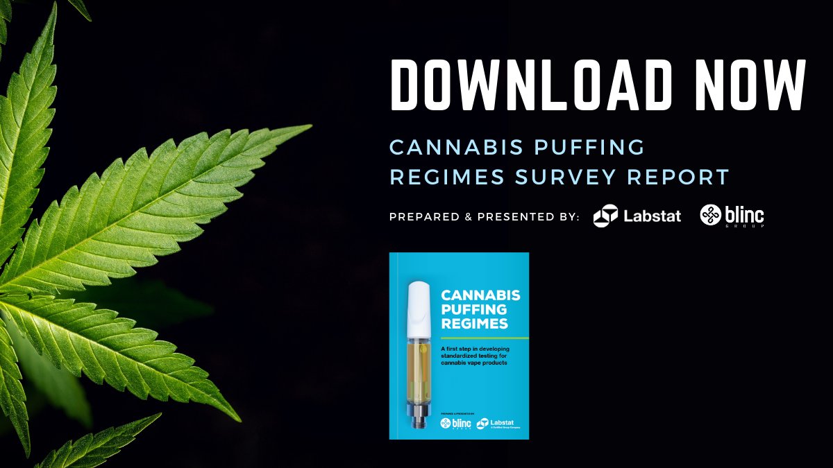 Labstat_Int's tweet image. Download North America’s first Cannabis Vape Consumption Survey report to understand how consumers use cannabis vaping devices! We partnered with The Blinc Group to devise a relevant puffing regime based on the reality of today’s vape consumers. bit.ly/3fTdPgX