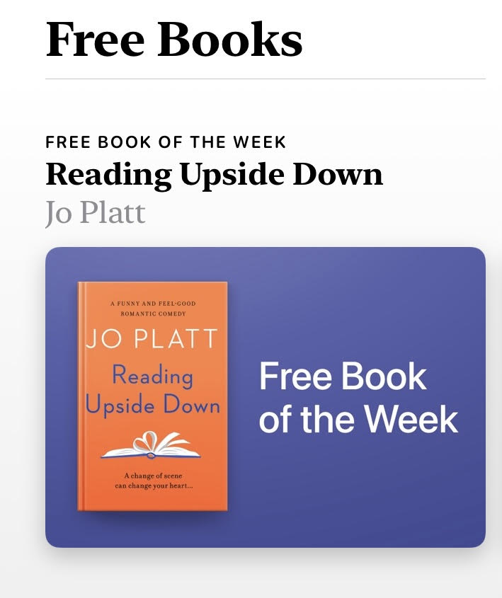 canelo_co's tweet photo. Calling all #RomanceReaders!💕Fancy a FREE funny, feel-good #Romance read? 📚

Then check out #ReadingUpsideDown by @JoPlattTweets which is currently @AppleBooks FBOTW 🙌
#RomanceBooks #romancenovels #books #freebooks https://t.co/TnSHpwzzFw