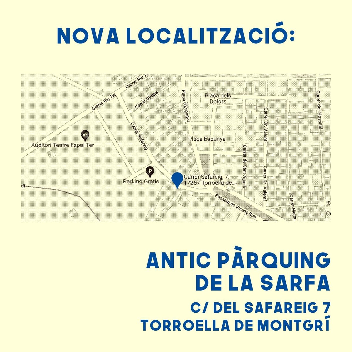 Eppp! Canvi de localització per aquest cap de setmana

No badeu!✨