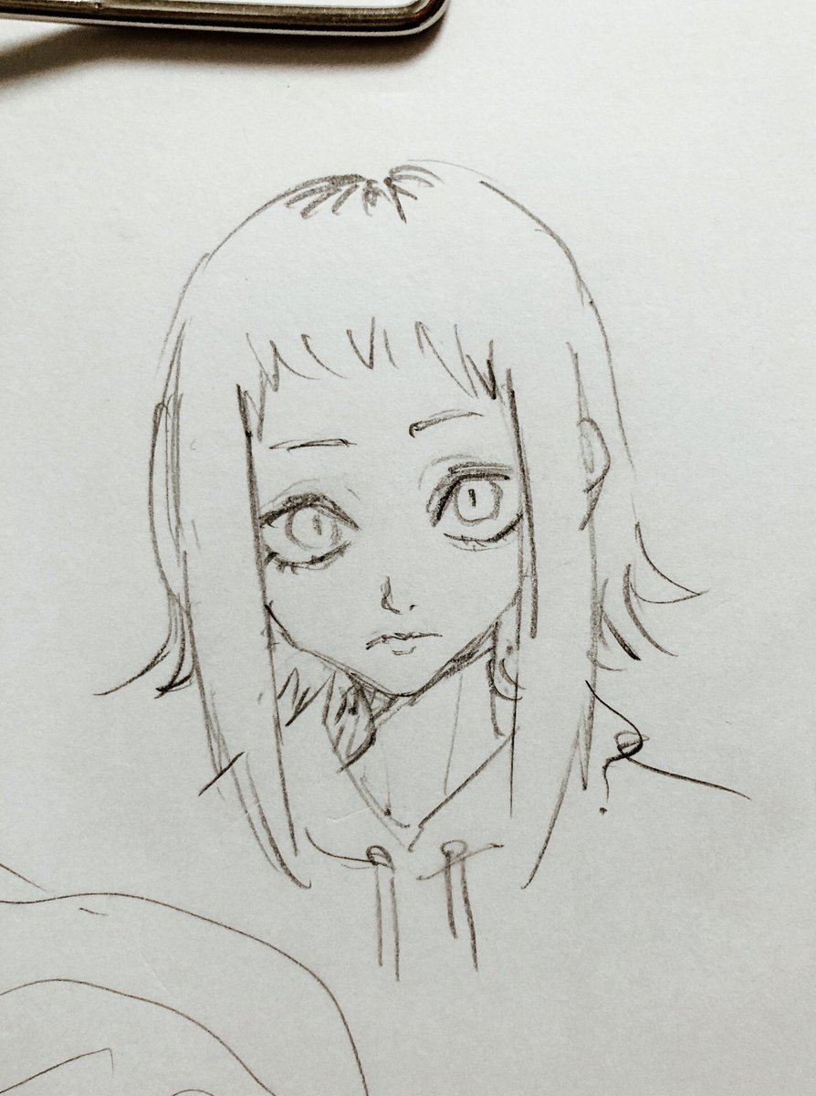 今日の昼に出先で暇だった時に描いた沢渡アカネ 