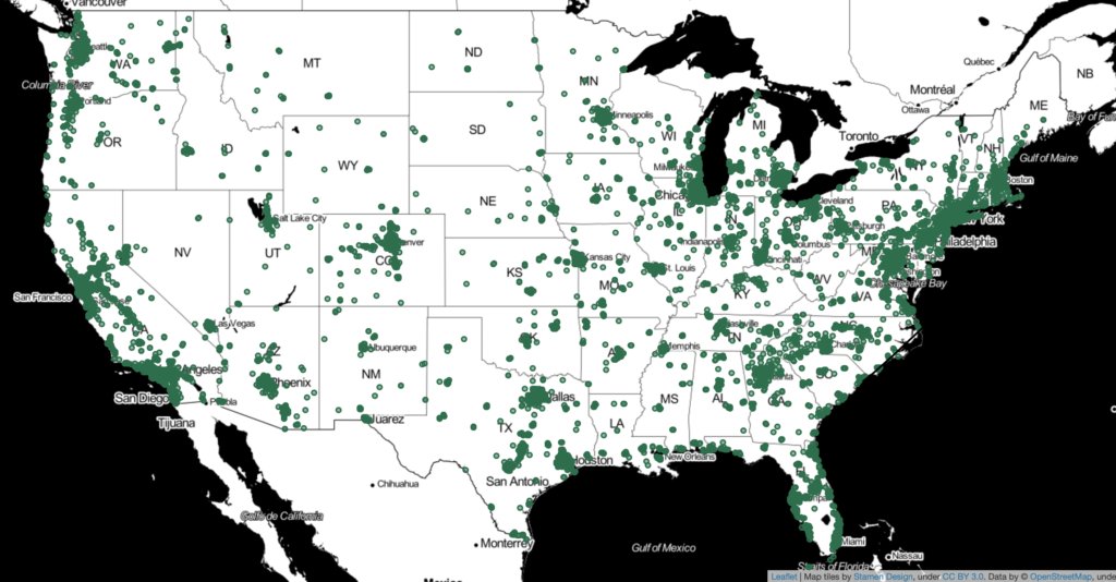 Map Of All Starbucks Locations Kevin Reuning On Twitter: "Map Of All The Open Union Filings At Starbucks  Https://T.co/Tyfiqajpyu Https://T.co/X3Fywpai4H" / Twitter