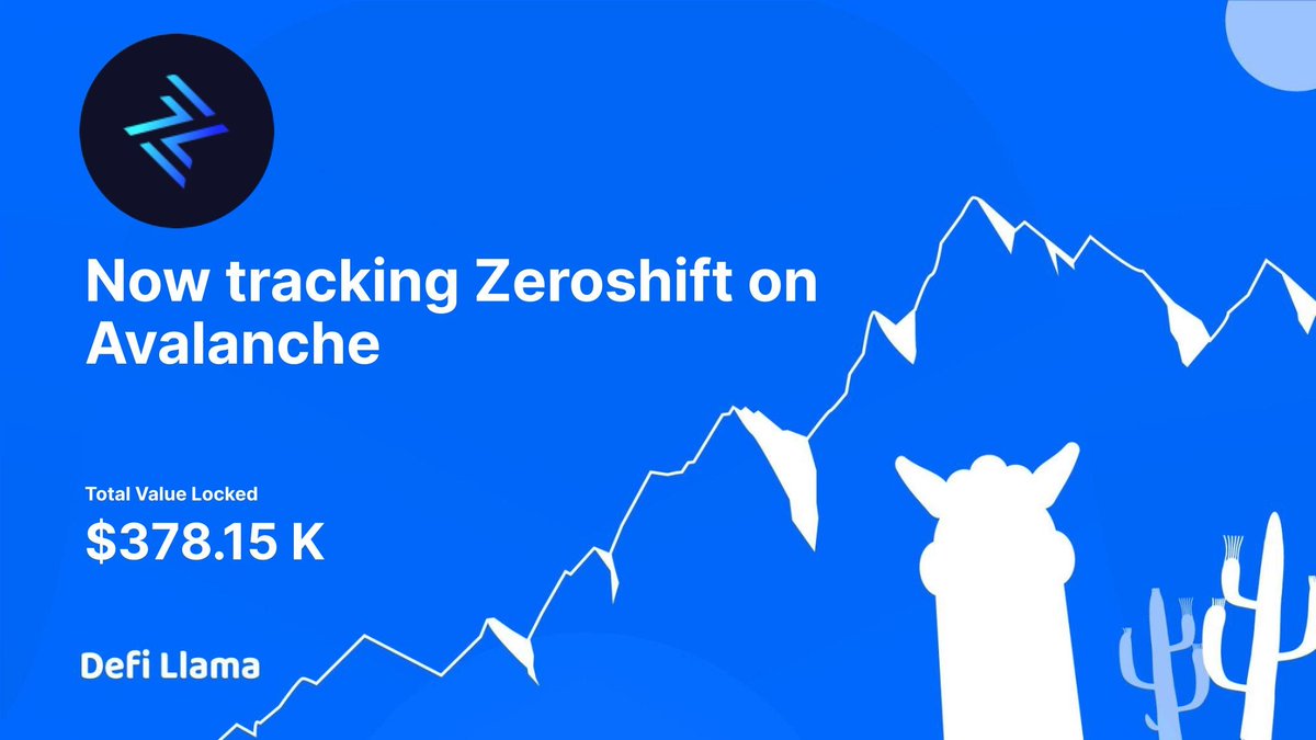 Avalanche_Space's tweet photo. 🚀 @ZeroShiftDAO is now listed and trackable on @DefiLlama supported platforms under @Avalancheavax

🚀 #ZeroShift is a wealth management DAO that simplifies #DeFi investing on the #Avalanche network.

🔽INFO
https://t.co/STVB4eCGKg

#AvalancheSpace #Avalanche https://t.co/KqPVoFZfzB