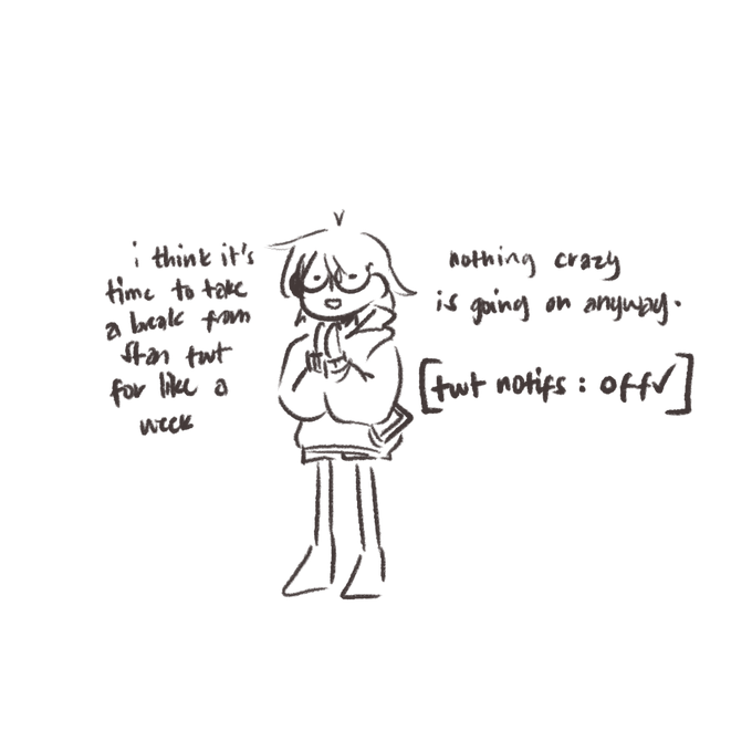 i drew this as an attempt to not care about it but that last pic there is actually me drawing my breaking point 