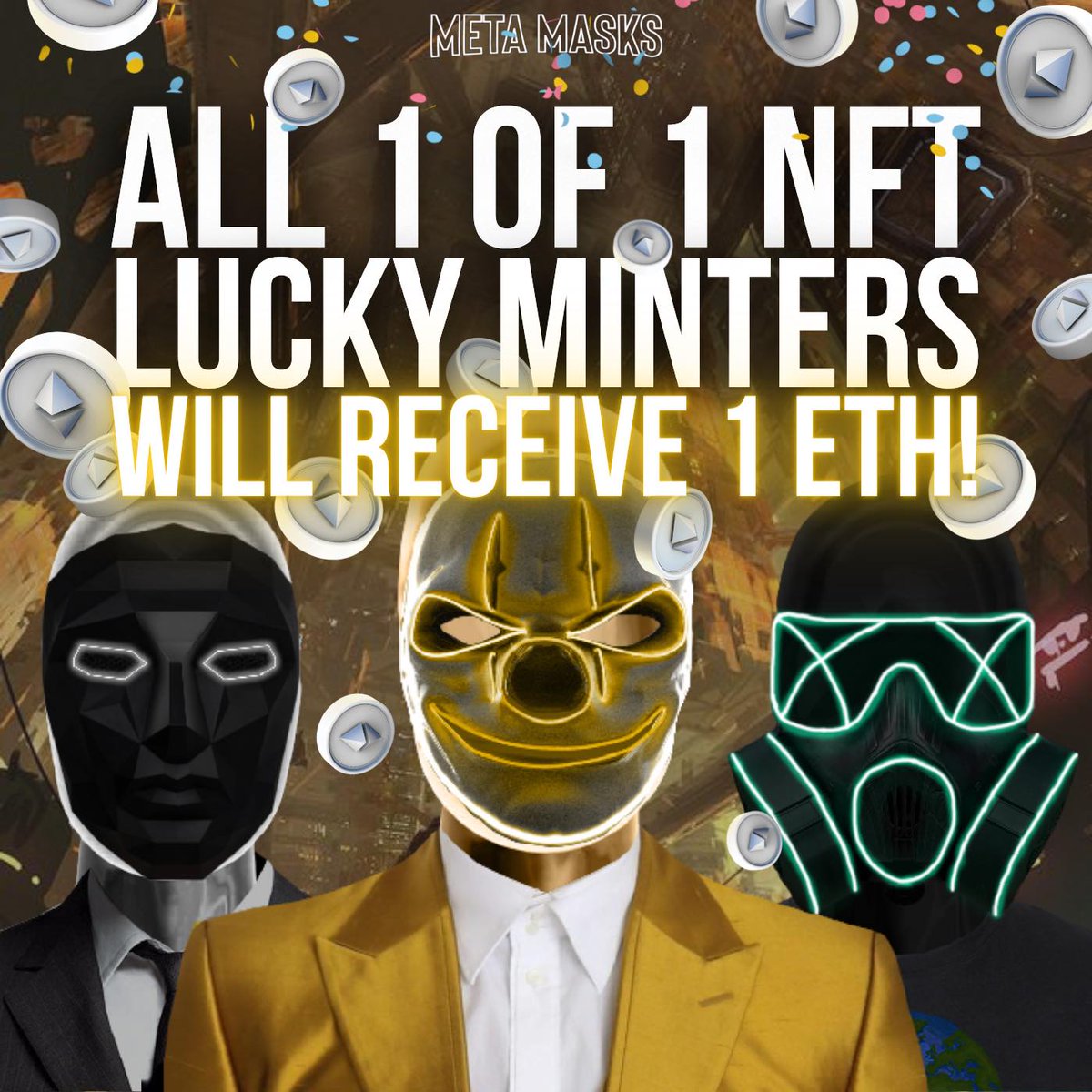 MetaMasksNFT's tweet photo. We're giving away 20x whitelist spots. Here's how to enter: 

🔥 RT
🔥 Tag a friend
🔥 Drop your discord ID below https://t.co/1GgzOh8h56