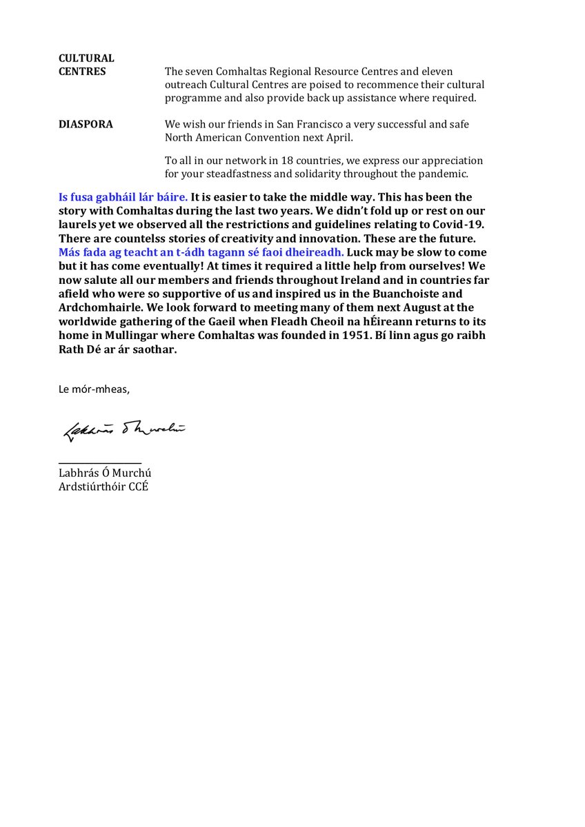 Comhaltas Communication No. 41