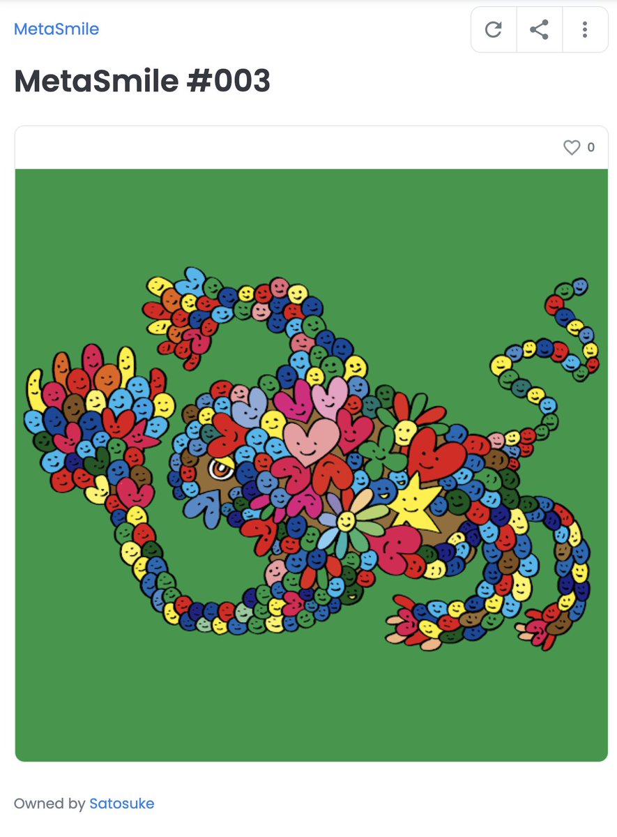 budou_chan's tweet photo. ETH 作品『MetaSmile』が一挙3名の方にお迎えしていただきました!
BHMさん(@BigHatMonkeys )
ハラペーさん(@harapei2)
さとすけさん(@Satosuke_NFT)
ほんとうにありがとうごじゃります🙇♂️
これでリストしている9作品のうち8つがお迎えしていただけました。新作ミントしていきます!ごじゃ☺️ https://t.co/hBPKyaoiML
