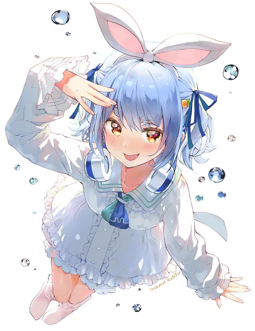 新衣装をもじったひらひらの部屋着着てもらったー!
ショートぺこちゃんもめちゃかわいい・・・!
水玉描いてフレッシュな感じにしてみたー!

#ぺこらーと 