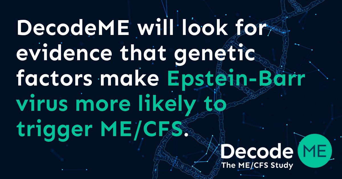 🔴Epstein-Barr virus (#EBV) can play a key role in causing #MS, a recent study showed.

EBV is known to play a role in causing some cases of #MEcfs (through causing glandular fever). 

#DecodeME will look for evidence that genetic factors make EBV more likely to trigger ME/CFS.🧬