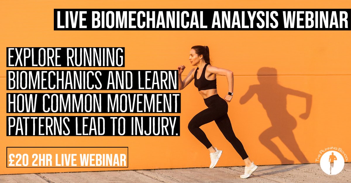 Biomechanical Analysis Webinar
£20 Sat 26th February, 9:30am
2-Hour Seminar with <a href="/MikeAntoniades/">Mike Antoniades</a> 
Shoes, overtraining, lack of strength, cadence and foot strike get blamed for injuries. What if most injuries are caused by poor running technique?  runningschool.com/product/bma-we… #running