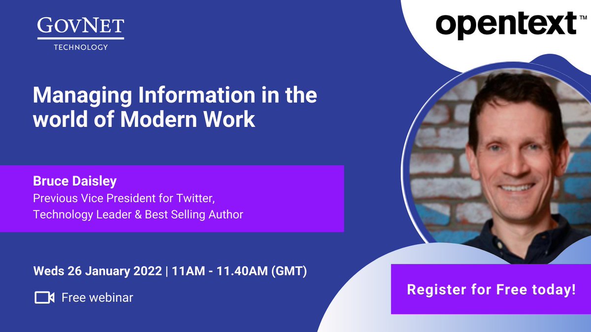 🚨24 Hours Away🚨

We have a few spots left for the "Managing Information in the world of Modern Work" webinar featuring guest speaker <a href="/brucedaisley/">Bruce Daisley</a>, Ex-Twitter VP &amp; workplace culture enthusiast.

Book your free spot now: hubs.la/Q010ZkWY0

#WFH #ModernWork #RemoteWorking