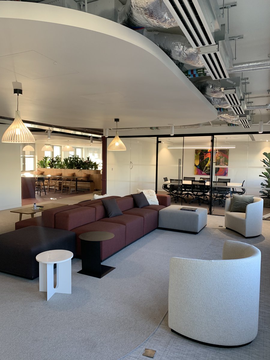 SNEAK PEEK of a recently completed CAT A+ project for a leading property developer.

Mixture of #collaborationspaces and #agileworksettings, geared towards #hybridworkspace for its future tenants.

Featured products:
Geta Sofa from Modus, and Tea room chair MENU