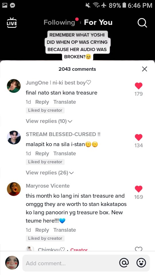 pjhhawty's tweet photo. this made my night so imma share this! i was scrolling on tiktok and this video of yoshi pass by my fyp and the comment section melted my heart. there are a lot of people who got really touched by his sweetnes. a lot of people love u so please get well very soon our yoshi! <3
 ++ https://t.co/JgDtbZcViP