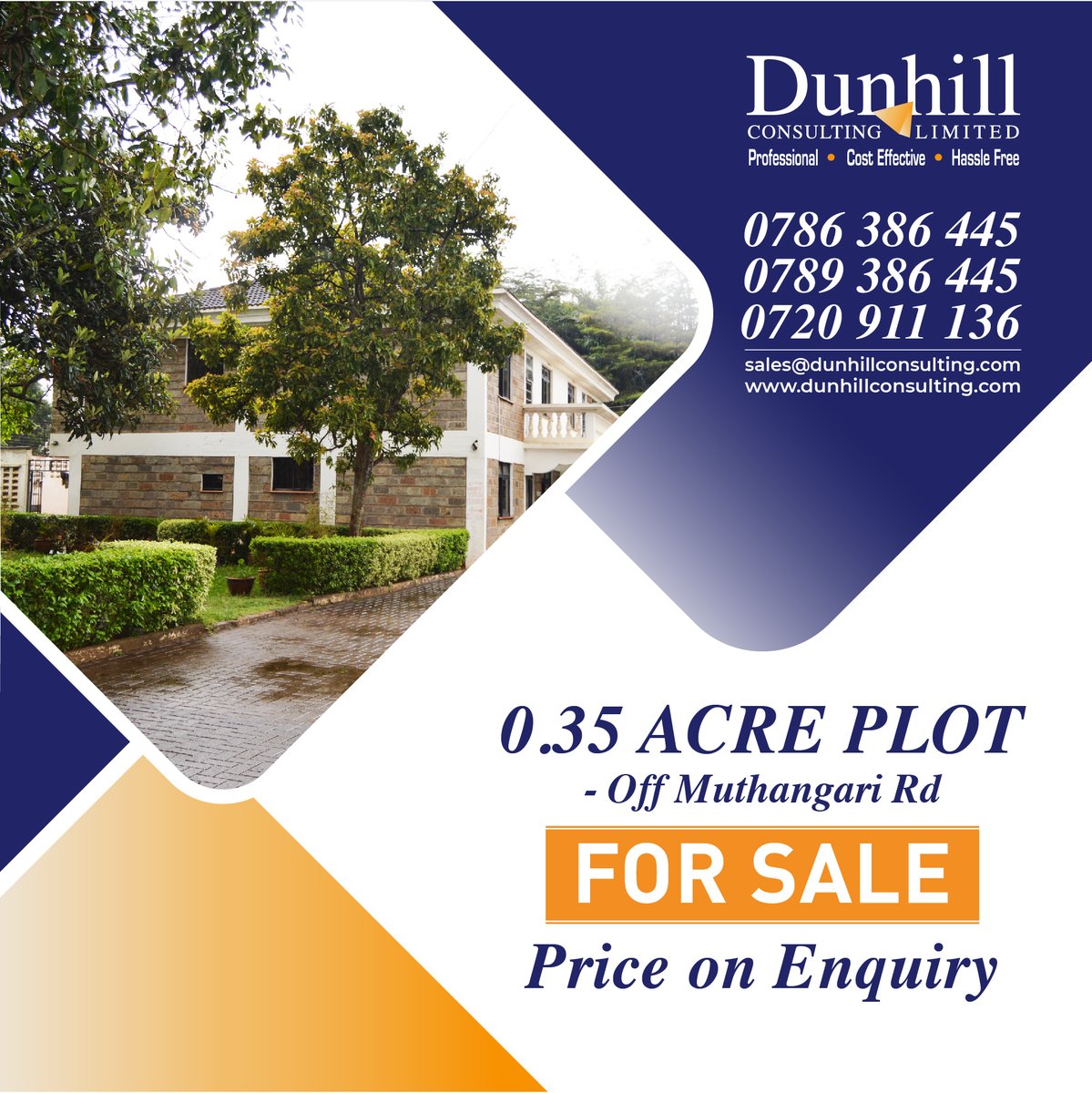📞0789 386 445 / 0786 386 445 / 0720 911 136
Email: sales@dunhillconsulting.com
dunhillconsulting.com

#land #plot #plotforsale #landforsale #investment #opportunity #redevelop #lavington #muthangari #forsale #dunhillconsulting #nairobi #kenya #realtor