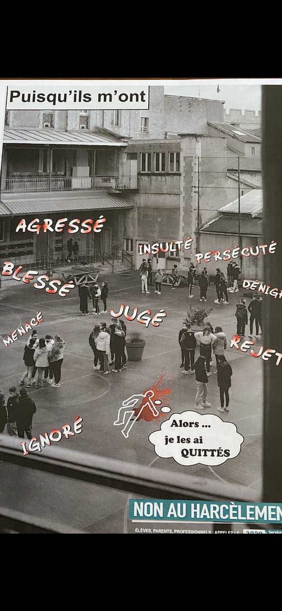 Très belle production de nos élèves dans le cadre du concours national de lutte contre le harcèlement.