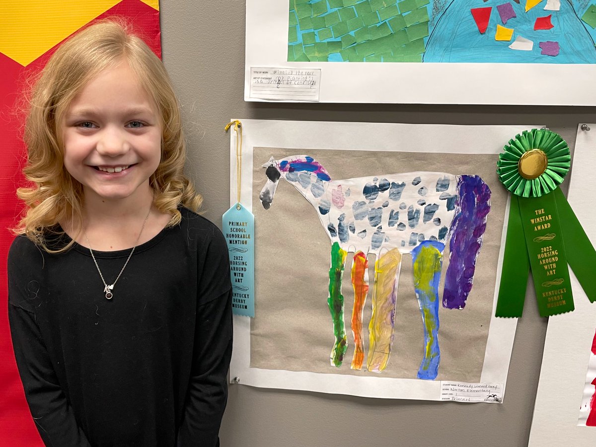 WLKYAlex's tweet photo. This is Kennedy from Norton Elementary! She received the WinStar Award &amp; An honorable mention. I asked her if she thought she would win… she said yes 😂💁‍♀️ https://t.co/84ZW1U5QRF