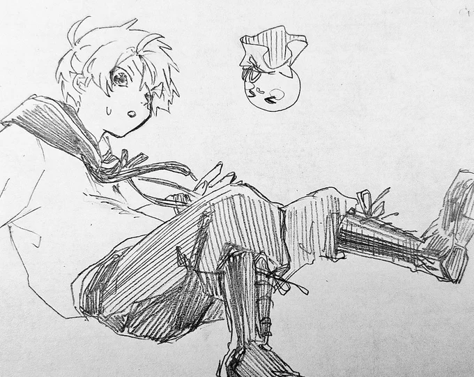 この前は上からの構図だったので今日は斜め下から… 