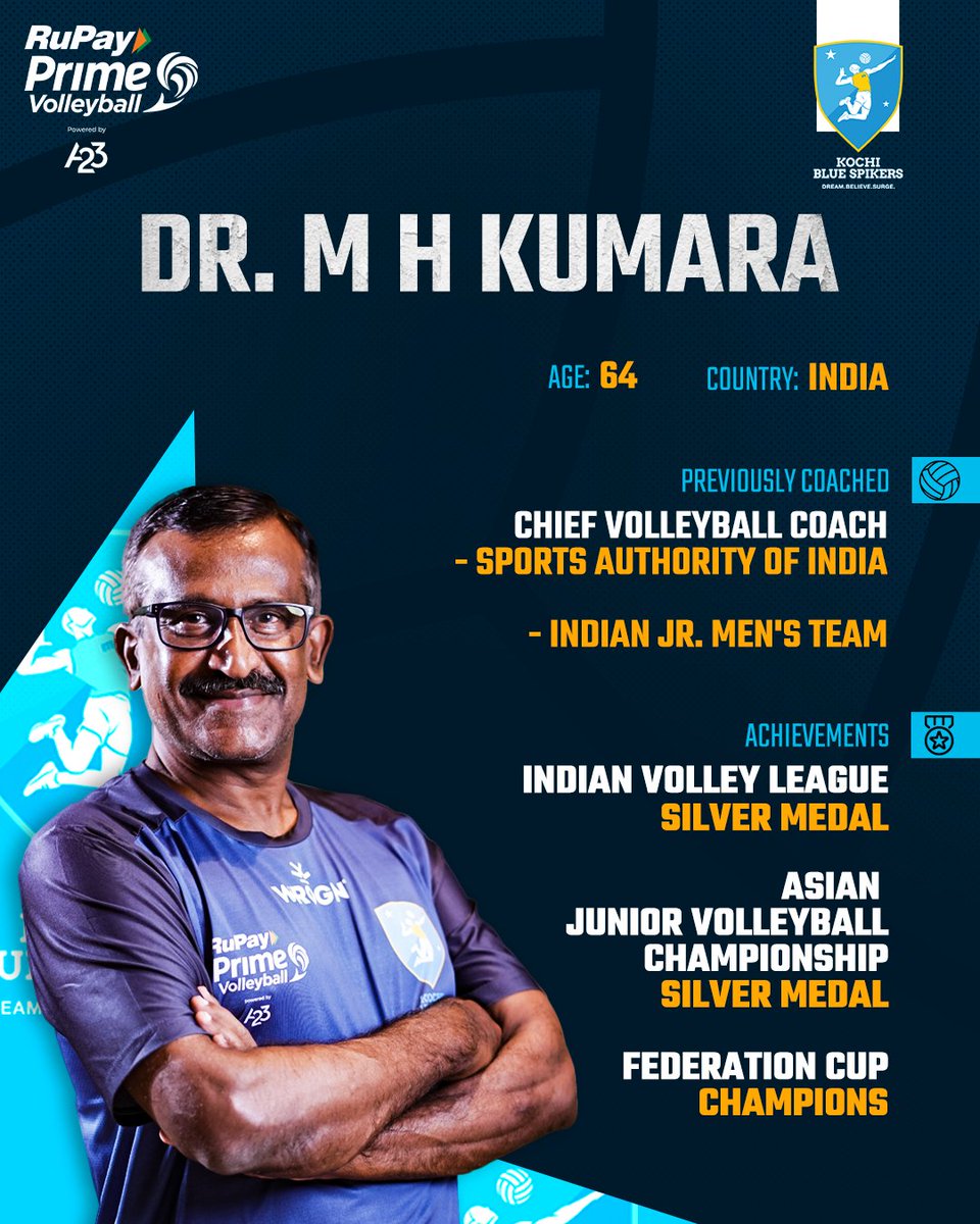 Dr. M H Kumara is all set to achieve greater heights with @KBS_VC 📈

Get to know more about the head coach here 📄

#PrimeVolley @RuPay_npci @Ace2Three
