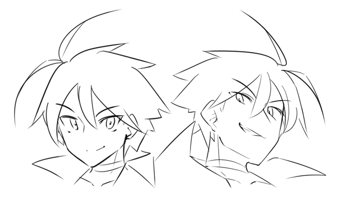 ←公式を意識して描いたモン / 完全手癖モン→ 