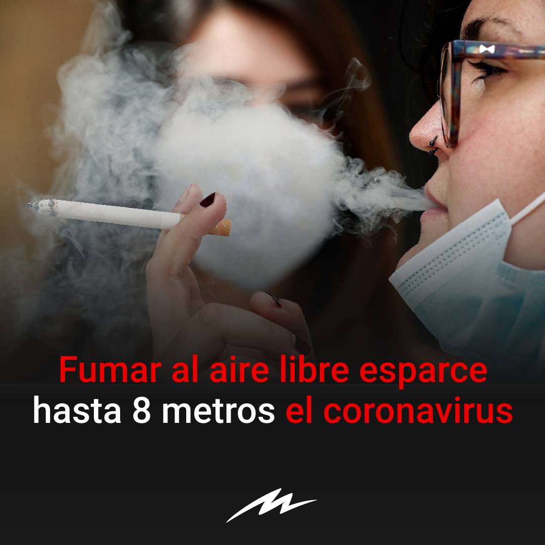 Fumar al aire libre en bares y restaurantes puede esparcir el Covid a través del humo hasta ocho metros de distancia, advirtió la Sociedad española de neumonología y cirugía torácica (SEPAR).
