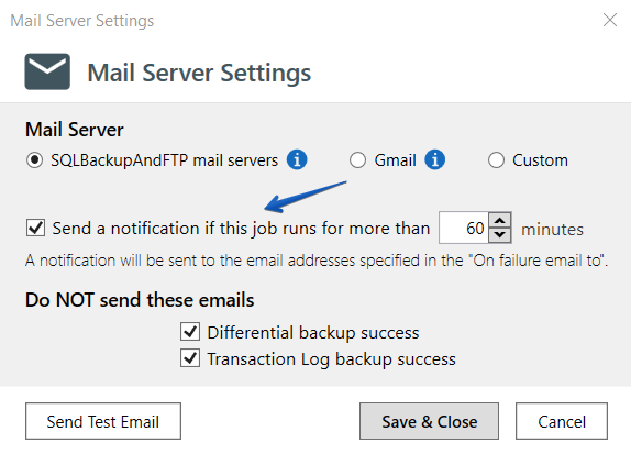 sqlbackupandftp's tweet image. SQLBackupAndFTP 12.6.13:
Added:
1 CLI --connect command to reset installation or enter a license key
2 "Days of month" option in schedule settings for a job
3 "Send a notification if this job runs for more than N minutes" option in email notification settings for a job