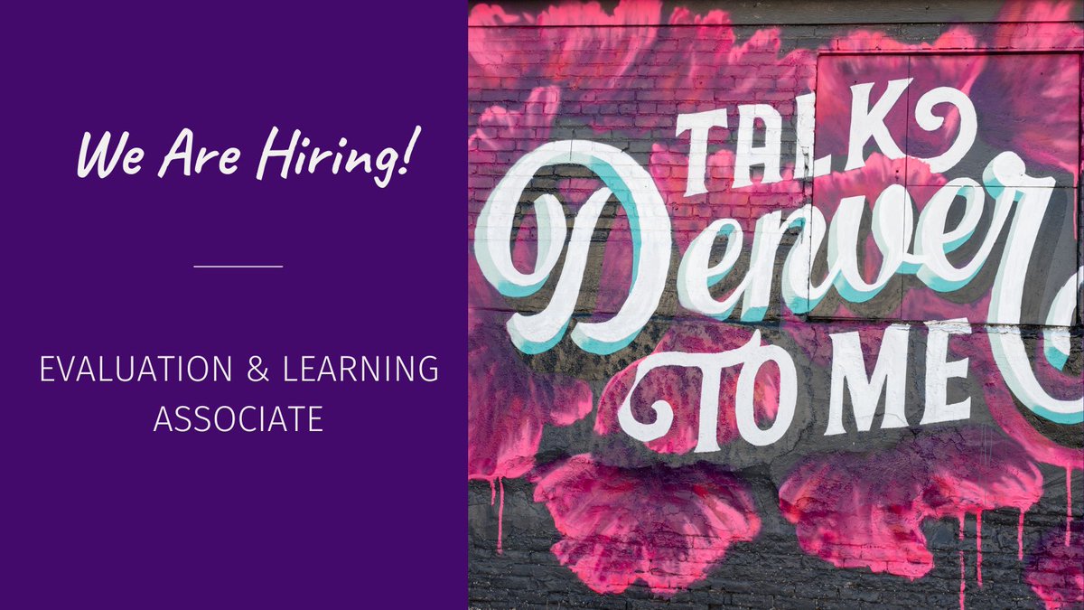 Caring for Denver Foundation is hiring an evaluation and learning associate! This is a great opportunity for meaningful work with a team dedicated to true collaboration and positive change. caring4denver.org/wp-content/upl…  #Denver #evaljobs #cohealth
