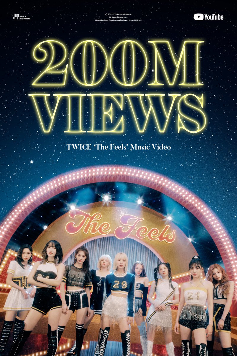 TWICE 'The Feels' M/V
✨200 MILLION VIEWS✨

🎬 youtu.be/f5_wn8mexmM

#TWICE #트와이스 #TheFeels
#GetTheFeelsWithTWICE