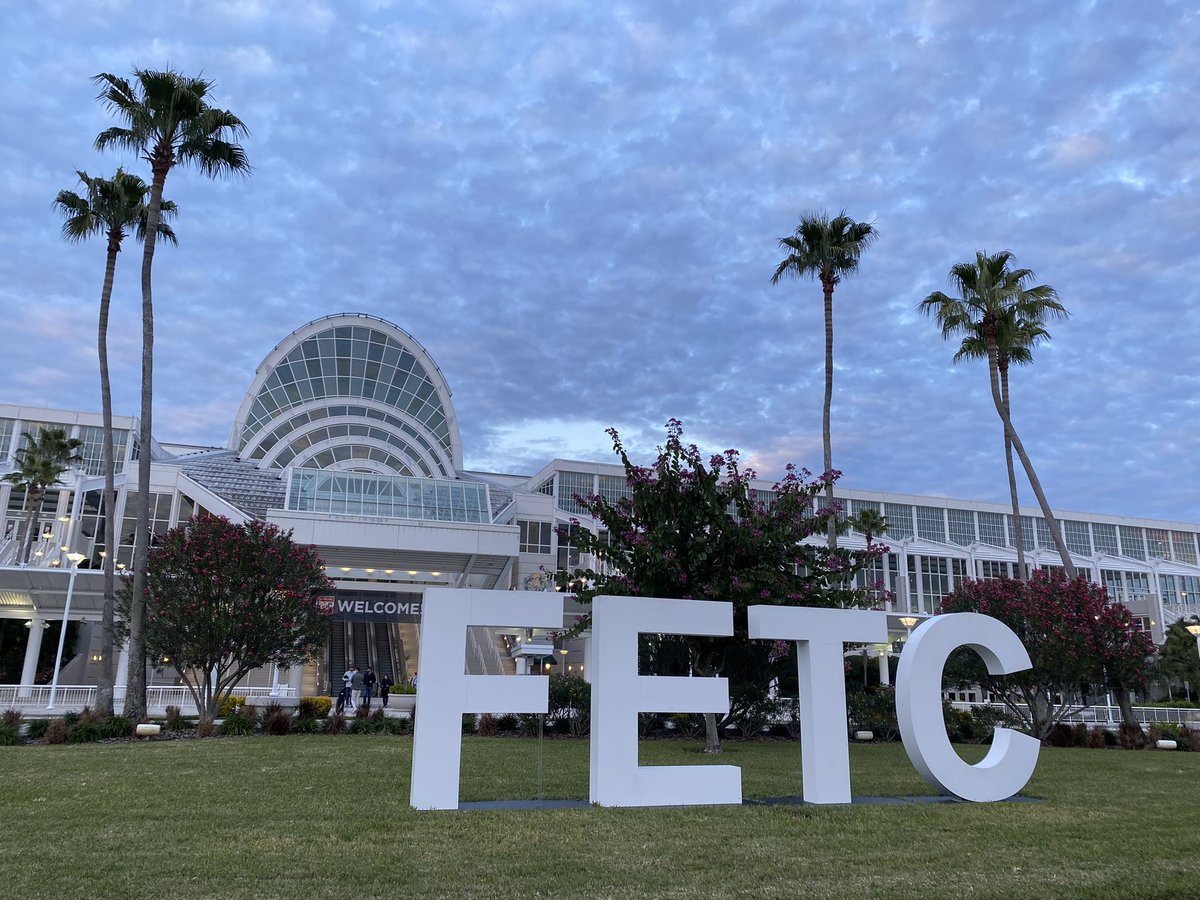 JenWomble's tweet photo. #FETC is open! Welcome thousands of administrators &amp; #edtech educators from across the country @OCCC ! 
☀️Hotel shuttle buses begin at 6:30 am! Registration opens TODAY morning 7am for Workshops, sessions, summits, CS Firehose &amp; Mobile Mega Share!📲
📣 Let’s do this! #edutwitter https://t.co/4ol7A2yOYr