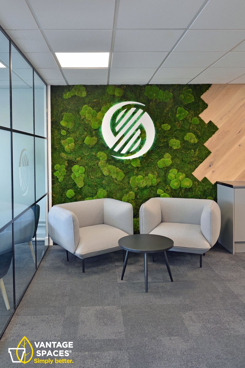 VantageSpaces's tweet photo. Another happy client with another gorgeous moss wall for their logo!
We’ve been working with @Mirmac_Interior to design and install one of our infamous moss walls for @Allegiant_UK.
We hope they love their new social space; a brilliant design brought to life!
#OfficeKitchen https://t.co/O2HjDSokEE