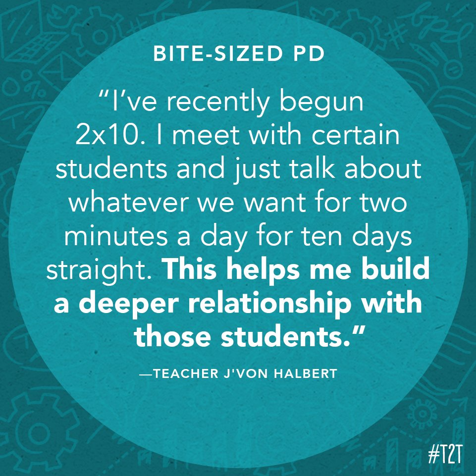 teacher2teacher's tweet photo. Two minutes a day can transform a life forever. 

(#BiteSizedPD via T @mrhalbert2)

#TeacherFriends #TeacherLeader https://t.co/XkLVDIOGEJ