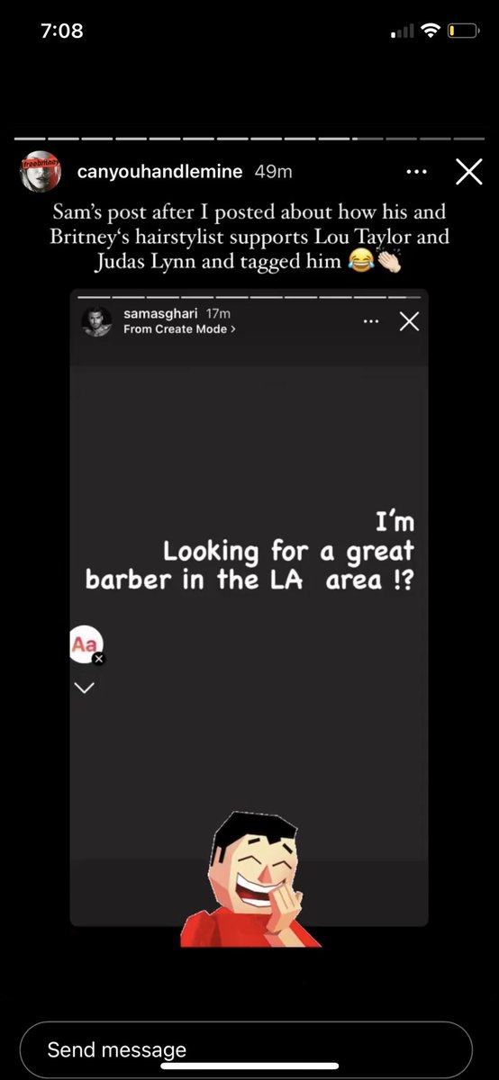 I love that as soon as Britney realised her hairdresser supports Lou she started shading her hair. #JusticeForBritney