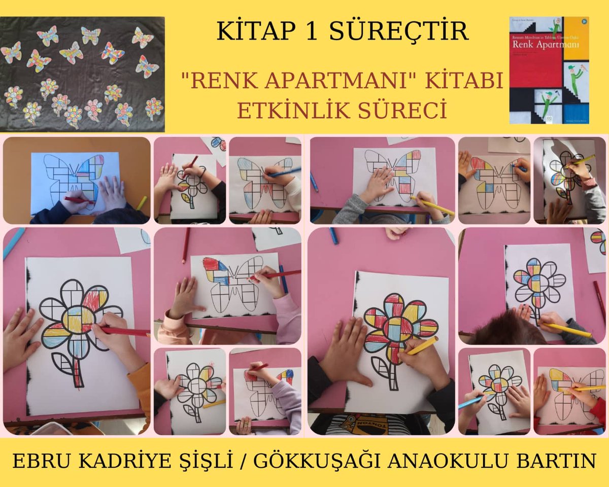 EbruSisli67's tweet photo. "KİTAP 1 SÜREÇTİR" eTwinning Projemizde "RENK APARTMANI" kitabını okuduk ve kitap üzerine çok çeşitli etkinlik süreçleri gerçekleştirdik 🤩 @BartMem @tretwinning @eTwinning_74 @eTwinningDestek @anaokulu_n @kitap1surectir https://t.co/UHNbp2aZm0