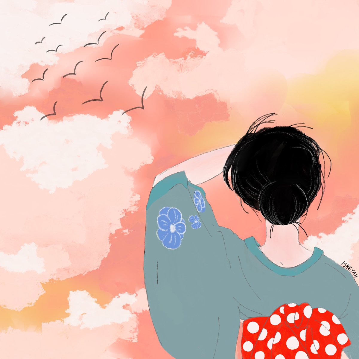 Yishreah's tweet image. I love evening sky. 

You ?