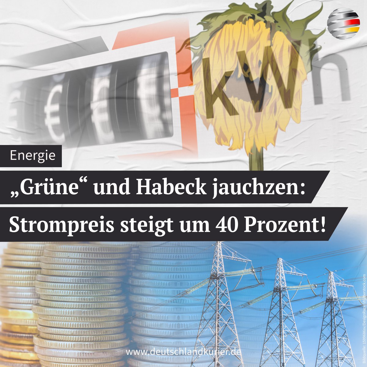Deu_Kurier's tweet photo. Der #Ökosozialismus reißt bei immer mehr Familien immer tiefere Löcher in die #Haushaltskasse: Mit plus 40 Prozent sind die #Strompreise 2021 in #Deutschland im Mittel so stark gestiegen wie noch nie!

https://t.co/7Mrk8ixQNO https://t.co/i9o7tacNxY