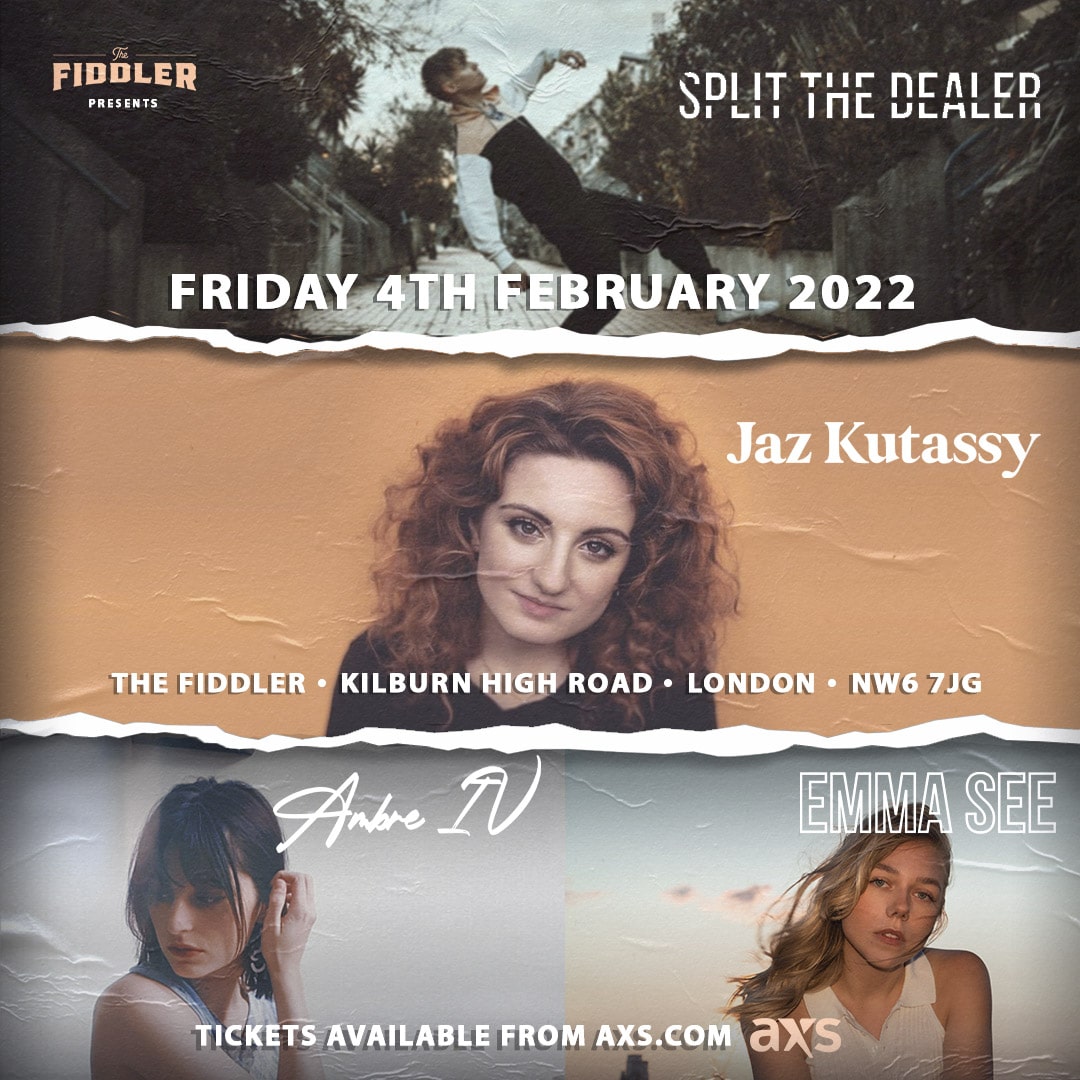 🔥 Show Reminder! 🔥

Friday 04/02/22 🏃 The Fiddler Presents: a pop showcase for the ages! Expect catchy melodies &amp; atmospheric soundscapes 🪐 Featuring @splitthedealer  @jazkutassy  <a href="/Ambre_IV/">Ambre IV</a>  &amp; Emma See

Tickets available vis AXS 🤩 bit.ly/3Jez9LE