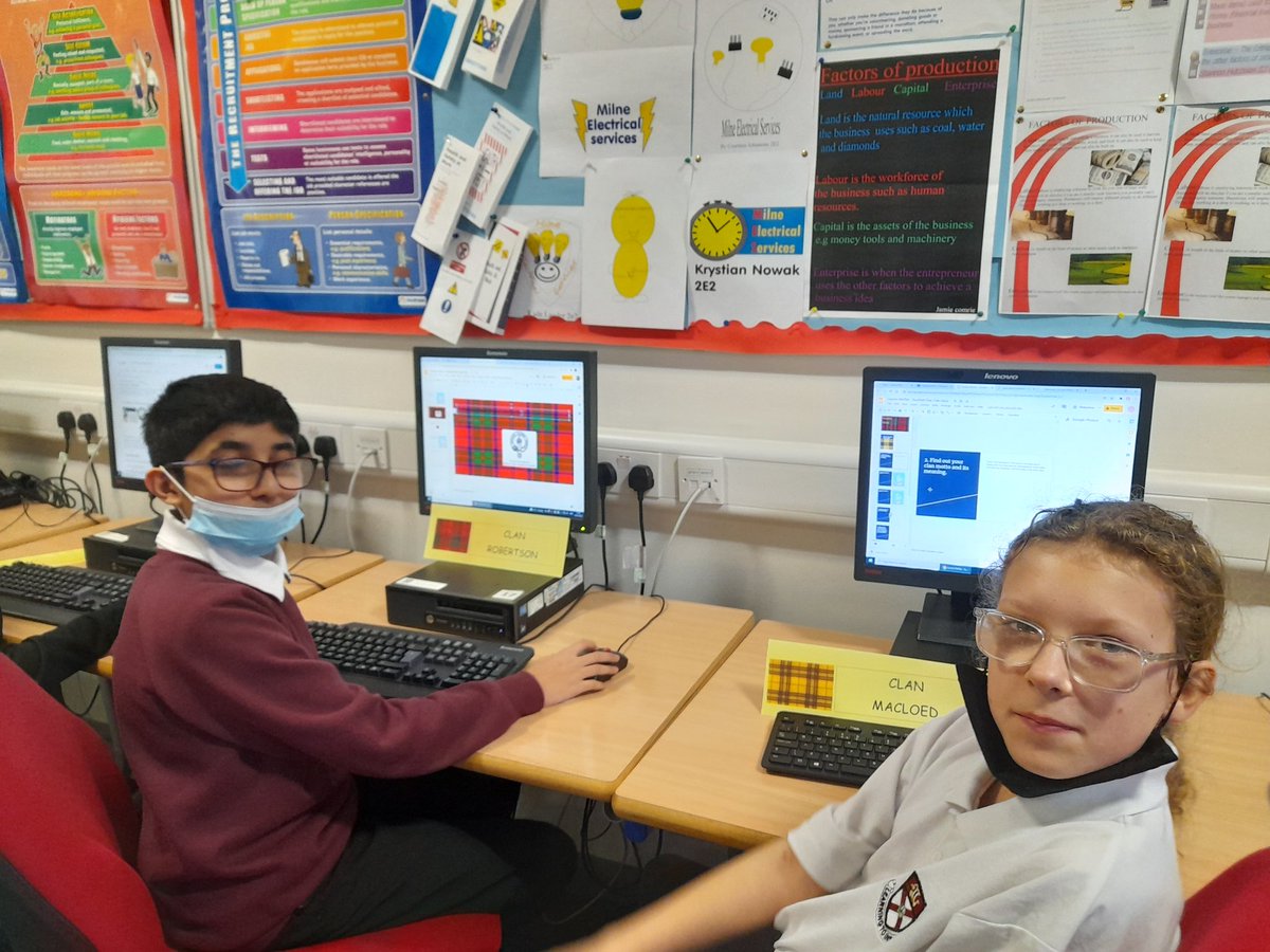AlloaBusiness's tweet photo. Pupils enjoying Scottish Day @AlloaAcademy using Technology to research Scottish inventors and try the clan quiz. https://t.co/gtUTLobLfY