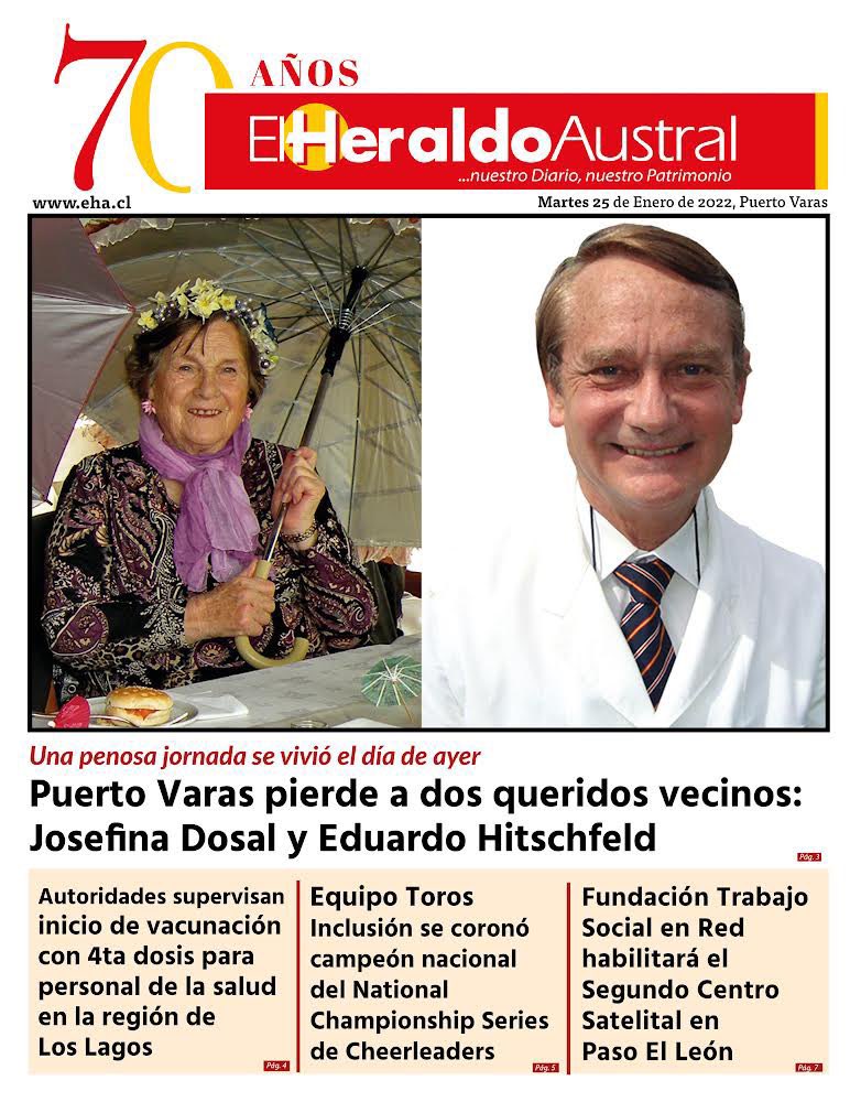 raicheleh's tweet image. Hoy #PuertoVaras se levanta muy triste, se nos fue nuestra primera Reina del Festival de la Lluvia y gran colaboradora social, Josefina Dosal de Sandino y un gran doctor de vocación de servicio y ex concejal Eduardo Hitschfeld. Descansen en Paz, nuestras condolencias a la familia