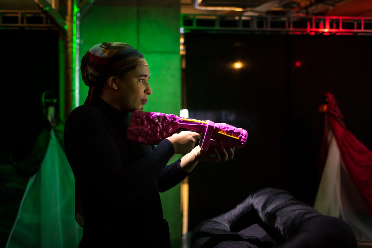 arebyte's tweet photo. 🎮Visit our London gallery to experience Danielle Brathwaite-Shirley's exhibition SHE KEEPS ME DAMN ALIVE! Open 1-6pm.
⁠
Exhibition running until Saturday 19 February 2022. ⁠
⁠
📸 @danweill
⁠
#SheKeepsMeDamnAlive #DanielleBrathwaiteShirley  #BlackTransCommunity #DigitalArt https://t.co/4Hxqovt5pH