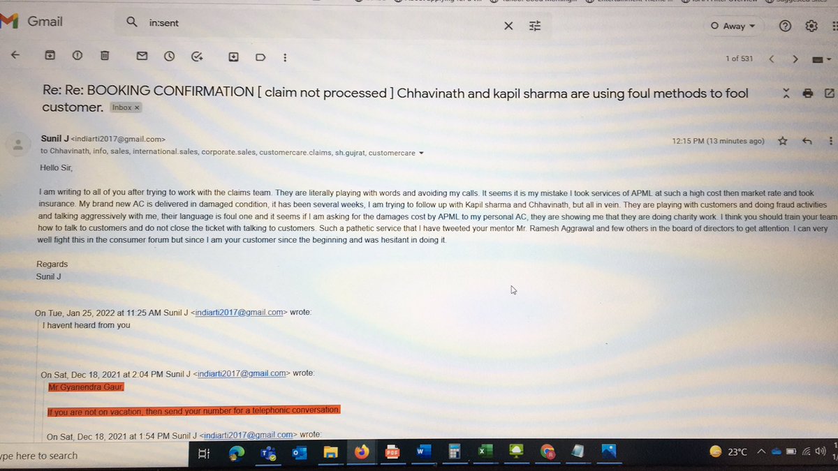 MynationSam's tweet photo. @maAgarwalPack @navagarwal @RameshAgarwalJi @agarwalpacker . Sir your employee Kapil Sharma Zonal Lead is foul person and is abusive. He forcefully taken my claim money and closed my ticket 1229573. @aajtakorgin @News24 https://t.co/V1wdVzUJTy