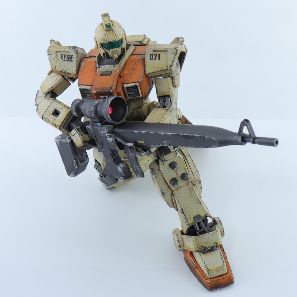 MG1/100陸戦型ジム完成しました。 ウェザリングやりすぎた。でも