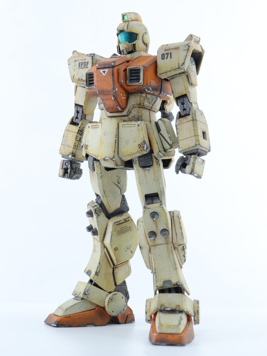 MG1/100陸戦型ジム完成しました。 ウェザリングやりすぎた。でも
