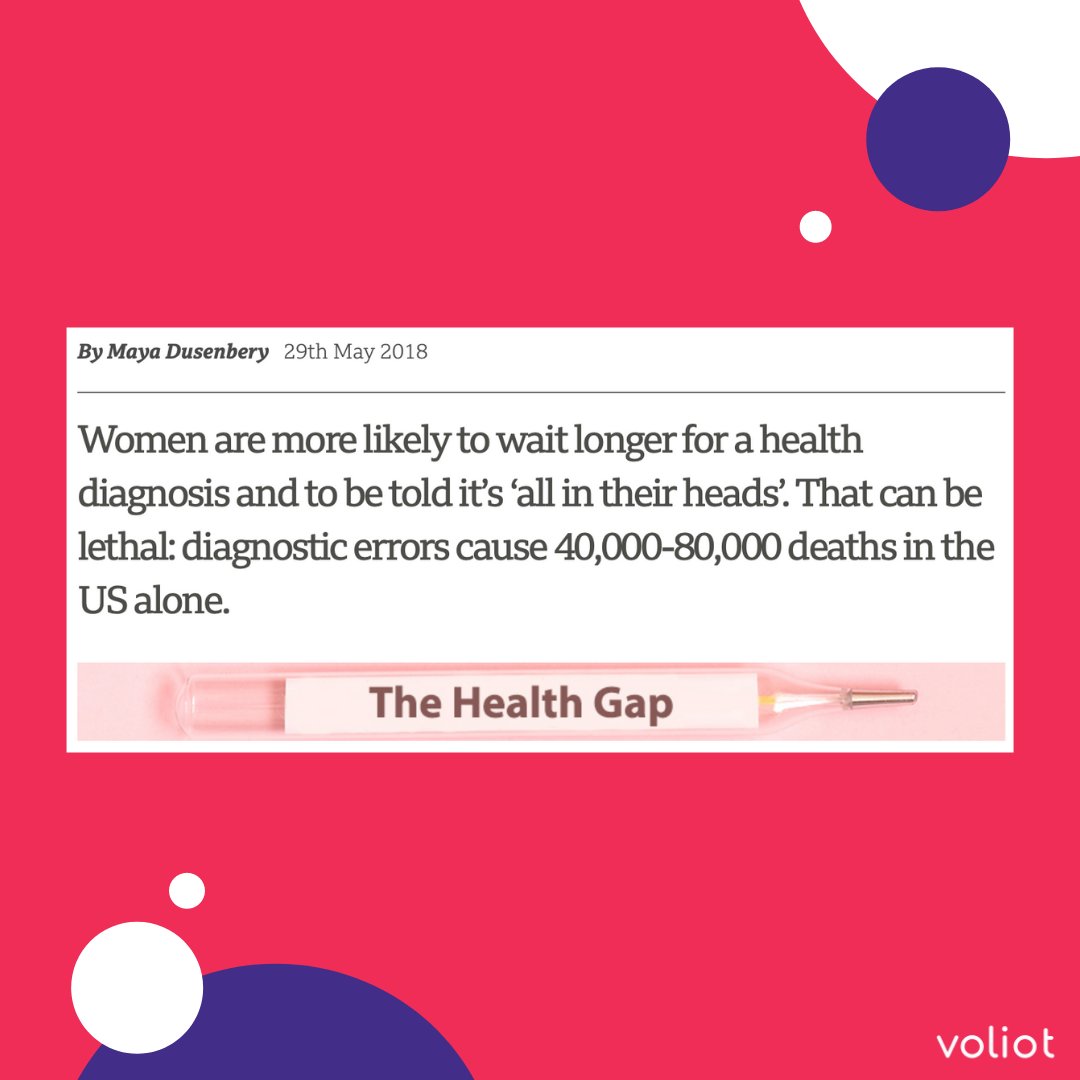 voliot_tech's tweet photo. In 2018 @amanda_ruggeri edited The Health Gap, a series that showcased how women experience the medical system and their own health. (1/4) https://t.co/dutXNuE8fL