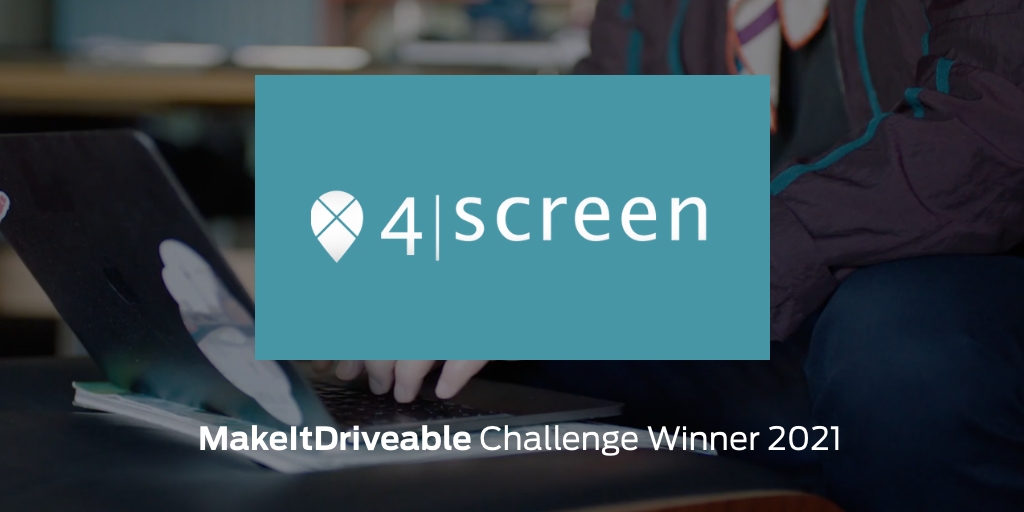👏Congrats to 4.screen, 1 of 3 winners of the MakeItDriveable Challenge. 4.screen is developing the economic infrastructure of connected mobility by enabling ads, branded content, recommendations &amp; in-car offers on the navigation screen. Find them here: bit.ly/3I81p0S