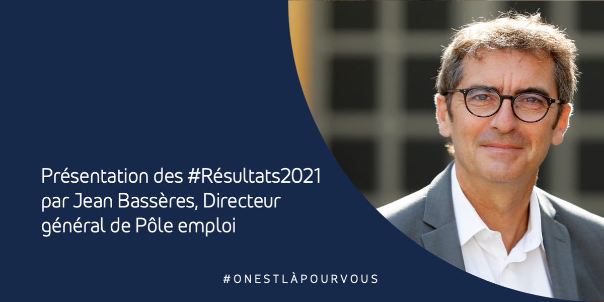 FranceTravail's tweet photo. 🔴 À suivre : la présentation des #Résultats2021 par Jean Bassères, Directeur général de @pole_emploi ⤵️

#LT #TousMobilisés https://t.co/zjxCSxOeoy