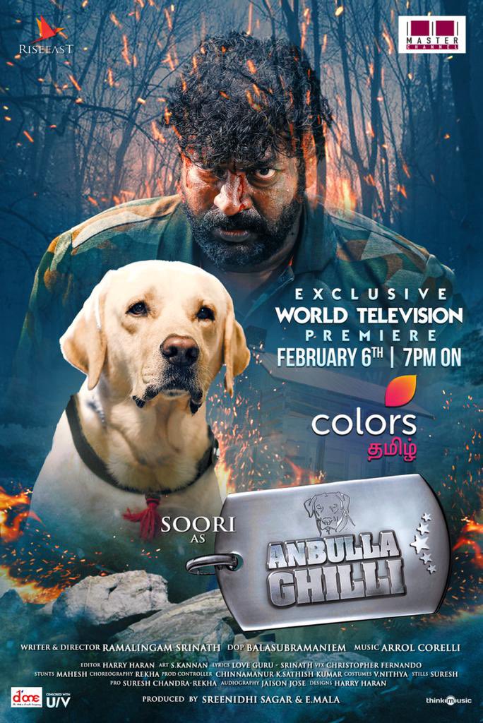 Direct TV Première of #AnbullaGhilli in #ColoursTamil on February 6, at 7pm.