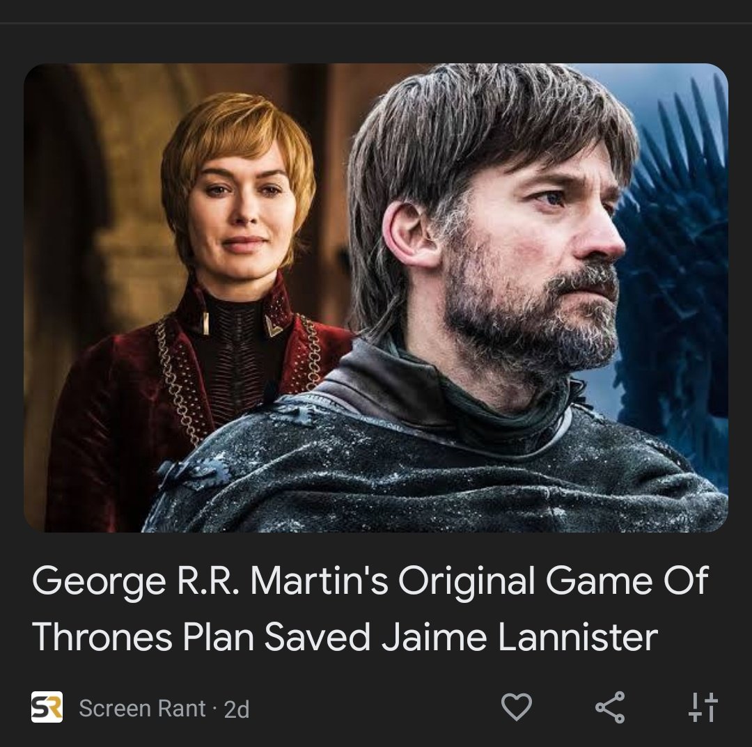 **any other plan would've saved Jaime but okay**