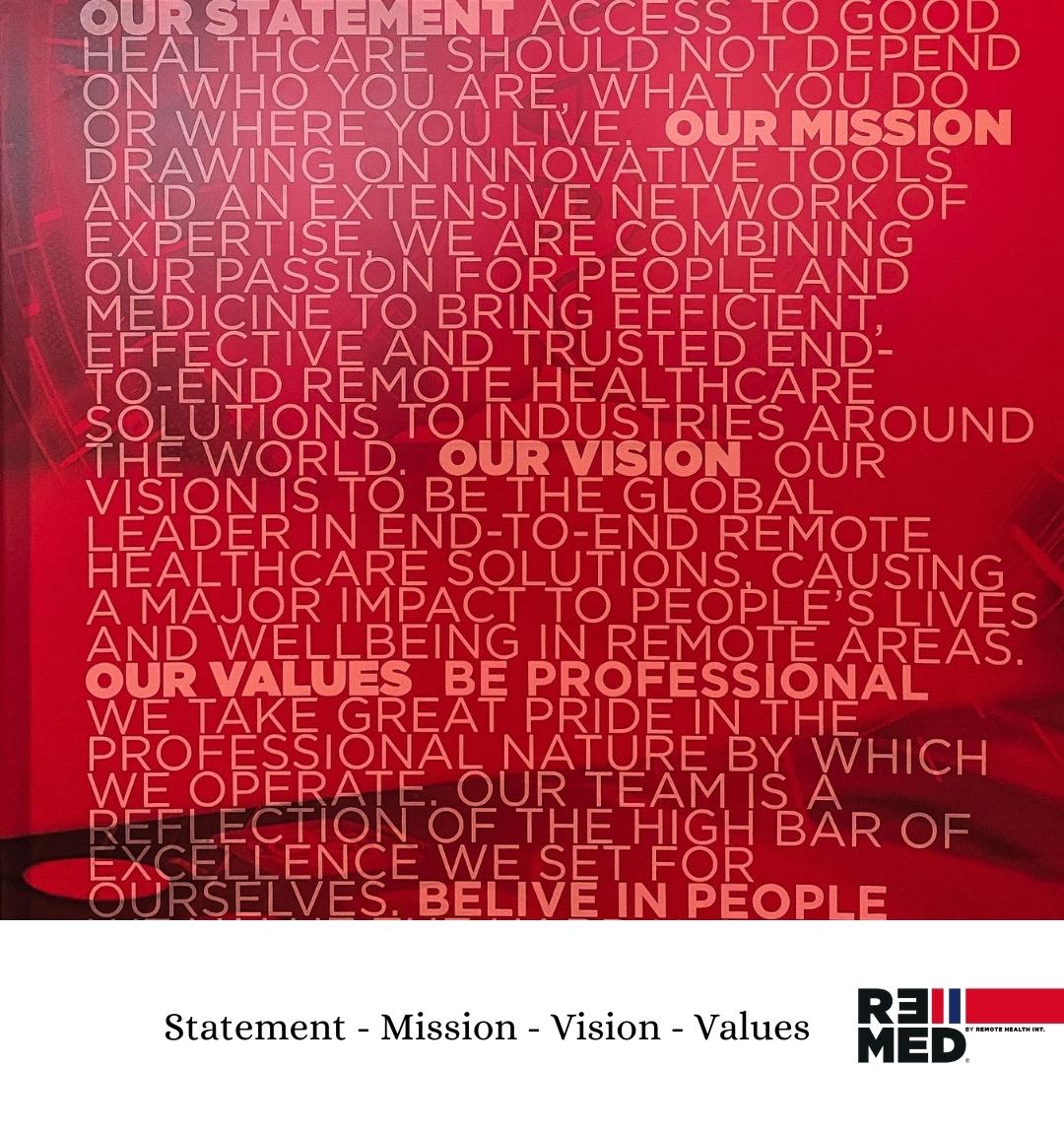 RemoteHealthInt's tweet image. Our statement, mission, vision and values imprinted on our walls in our Stavanger office as a daily reminder. 

🌐 re-med.no
📞 +47 902 30 100
📩 post@re-med.no
